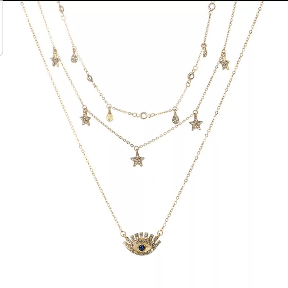 *Kinsley * Eye Layered necklace - Picture 6 of 6
